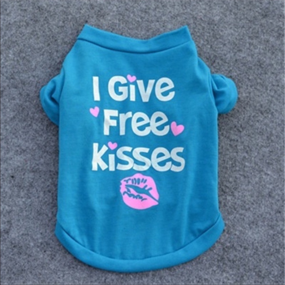 “I Give Free Kisses” Dog Shirt